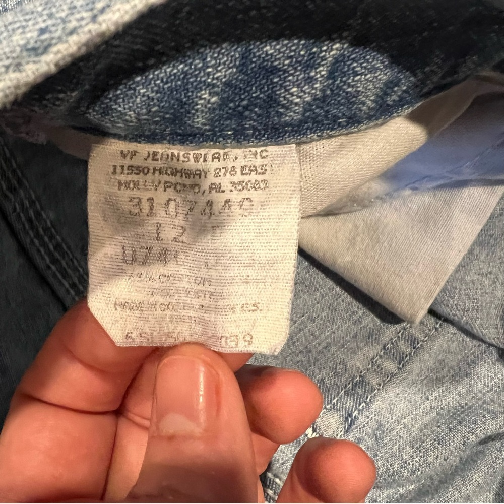 Vintage Y2K Riveted By Lee Women’s Baggy Carpenter Jeans Blue Skater Size 12P - Picture 4 of 4
